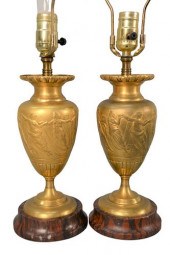 PAIR OF BARBEDIENNE BRONZE URN