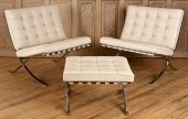 PAIR OF BARCELONA CHAIRS & OTT