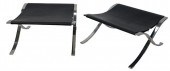 PAIR OF BARCELONA FOOTSTOOLS,