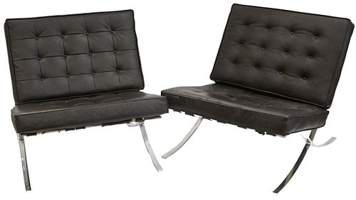 PAIR OF BARCELONA LOUNGE