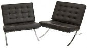 PAIR OF BARCELONA LOUNGE CHAIR