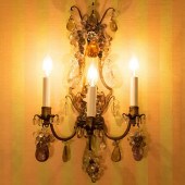 PAIR OF BAROQUE STYLE GILT-MET
