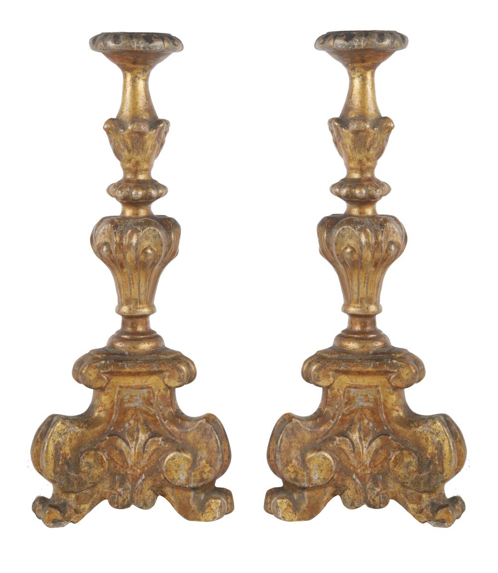 PAIR OF BAROQUE-STYLE GILTWOOD