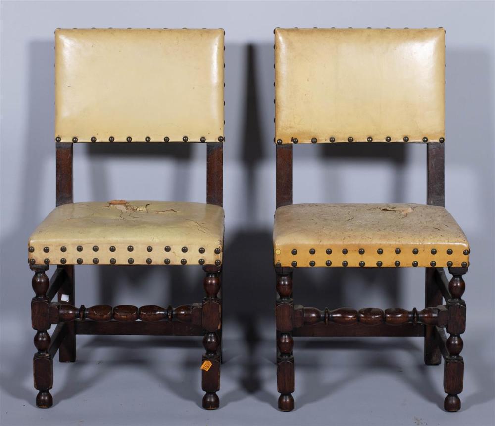 PAIR OF BAROQUE STYLE OAK SIDE