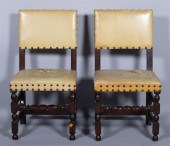 PAIR OF BAROQUE STYLE OAK SIDE
