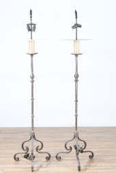 PAIR OF BAROQUE STYLE POLISHED