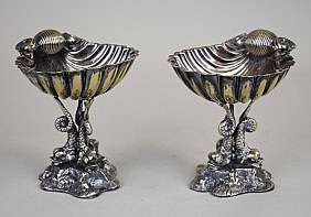 PAIR OF BAROQUE STYLE SILVER