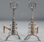 PAIR OF BAROQUE-STYLE WROUGHT