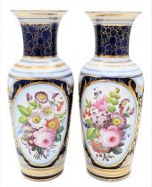 PAIR OF BAYEUX PORCELAIN FLORA