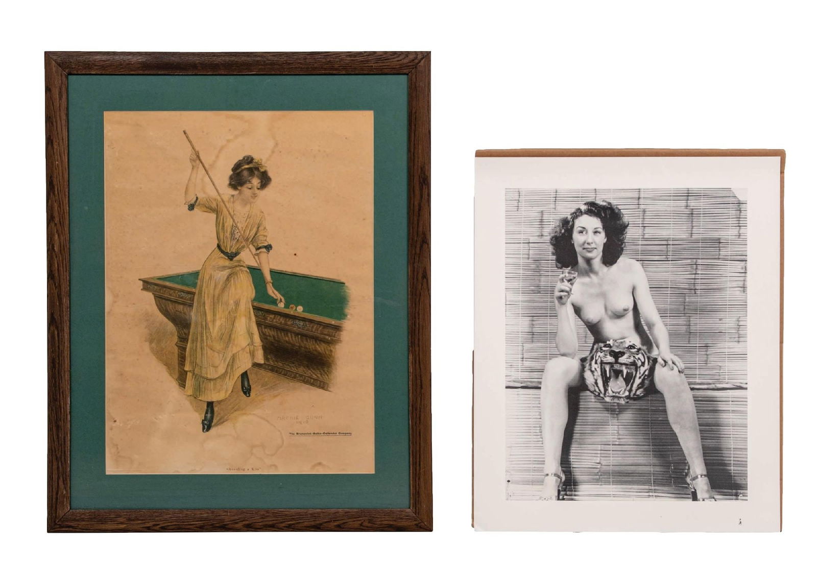 PAIR OF BEAUTIFUL WOMAN PAPER