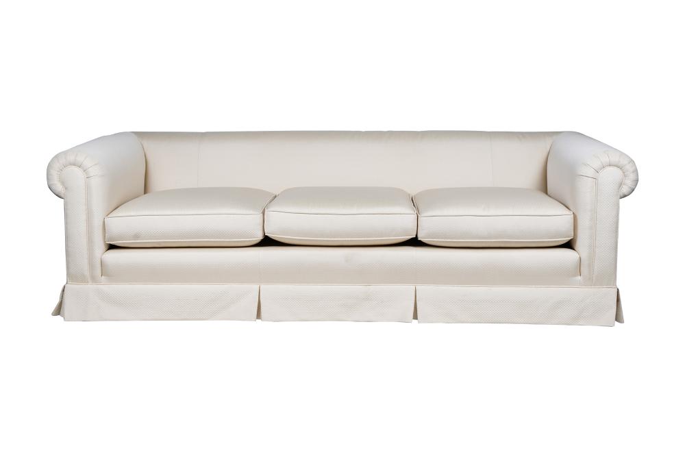 PAIR OF BEIGE UPHOLSTERED SOFAS90