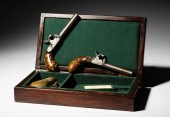 PAIR OF BELGIAN PISTOLS WITH A