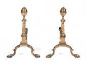 PAIR OF BELL METAL LEMON-TOP A