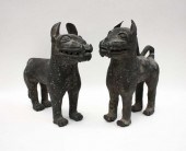 PAIR OF BENIN BRONZE STYLE AFR