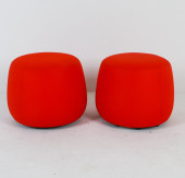PAIR OF BERNHARDT POOF OTTOMAN