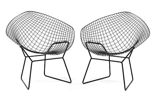 PAIR OF BERTOIA "DIAMOND" IRON