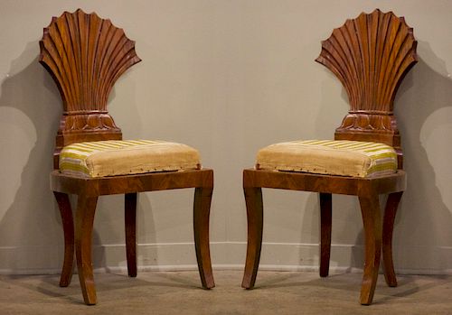 PAIR OF BIEDERMEIER CARVED SIDE