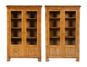 PAIR OF BIEDERMEIER FIGURED BI