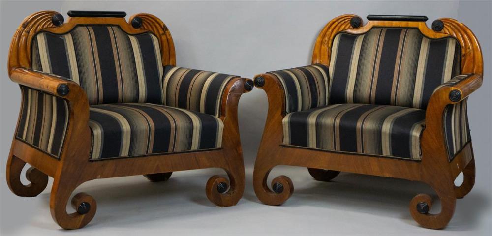 PAIR OF BIEDERMEIER PARCEL-EBONIZED