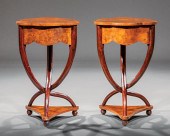 PAIR OF BIEDERMEIER-STYLE BURL