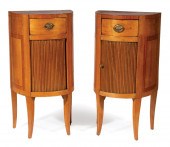 PAIR OF BIEDERMEIER TAMBOUR DE