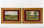 PAIR OF BIRD'S EYE MAPLE FRAME