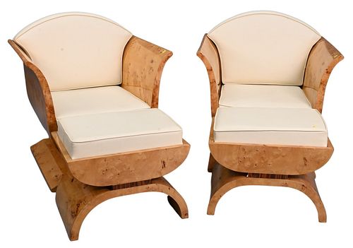 PAIR OF BIRDSEYE MAPLE AND