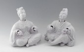 PAIR OF BISQUE NODDERS: Japane