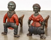 PAIR OF BLACK AMERICANA ANDIRO