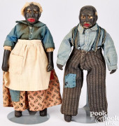 PAIR OF BLACK AMERICANA CARVED