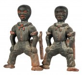 PAIR OF BLACK AMERICANA PAINTE
