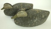 PAIR OF BLACK DUCK DECOYS STAM