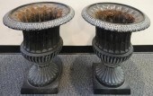 PAIR OF BLACK PAINTED ALUMINUM