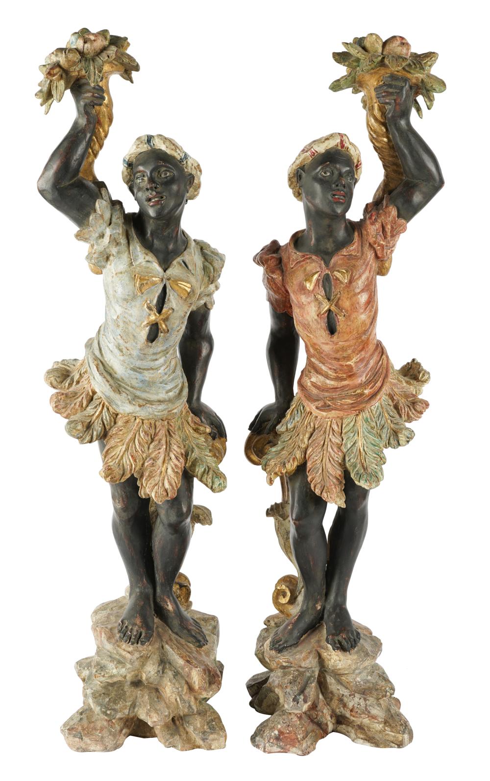 PAIR OF BLACKAMOOR FIGURES20th