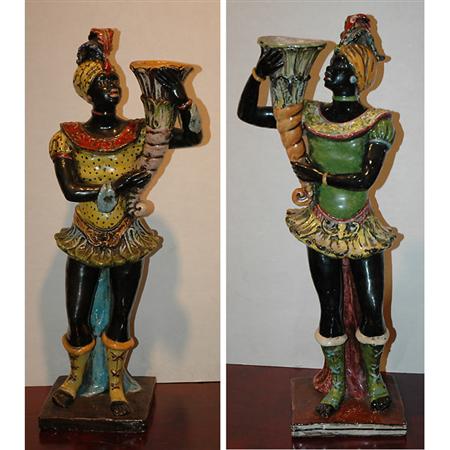Pair of Blackamoor Figures 	 