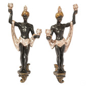 PAIR OF BLACKAMOOR HOLLYWOOD R