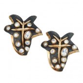 Pair of Blackened Sterling Sil