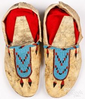 PAIR OF BLACKFOOT INDIAN BEADE