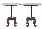 PAIR OF BLACKMAN CRUZ IRON TAB
