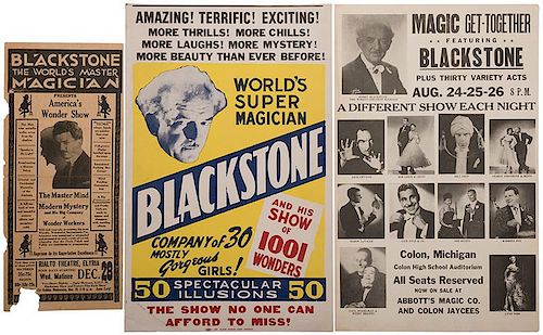 PAIR OF BLACKSTONE WINDOW CARDS,