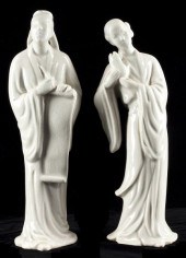 Pair of Blanc-de-Chine Figures