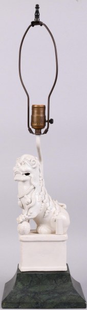 PAIR OF BLANC-DE-CHINE MODELS