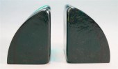PAIR OF BLENKO HANDMADE GREEN