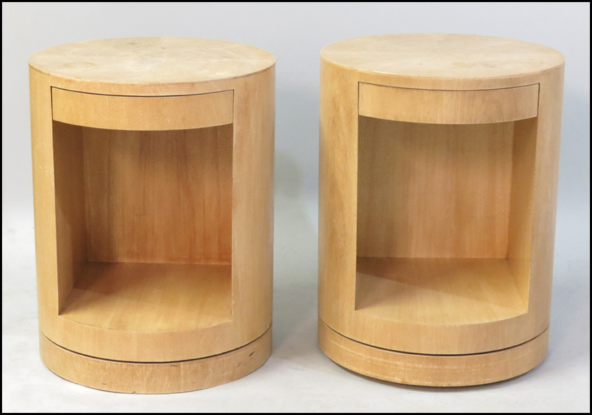 PAIR OF BLONDE WOOD NIGHT STANDS