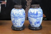 PAIR OF BLUE AND WHITE ORIENTA