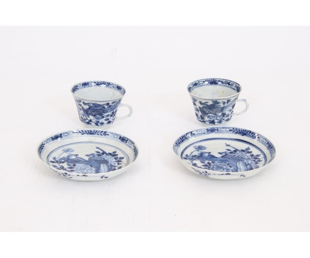 Pair of blue and white Chinese