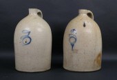 PAIR OF BLUE DECORATED 3 GALLO