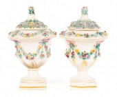 PAIR OF BOCAGE COVERED CREAMWA