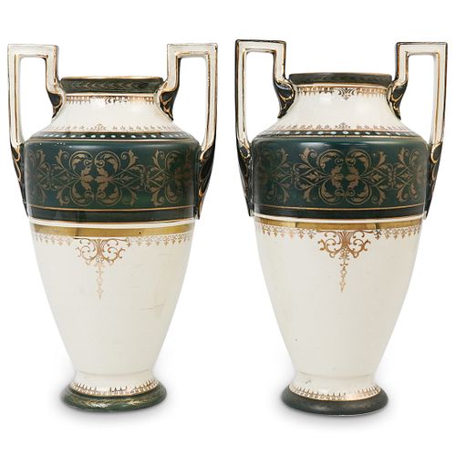 PAIR OF BOCH FRERES PORCELAIN