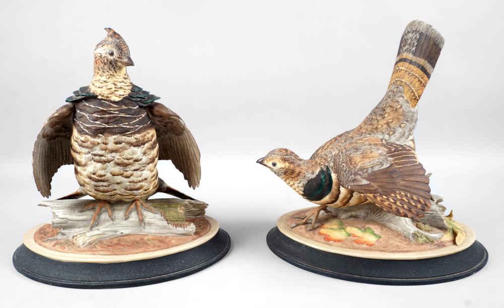PAIR OF BOEHM BISCUIT PORCELAIN